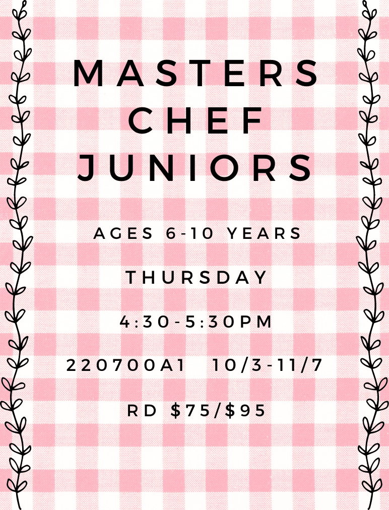 Masters Chef Juniors Fall