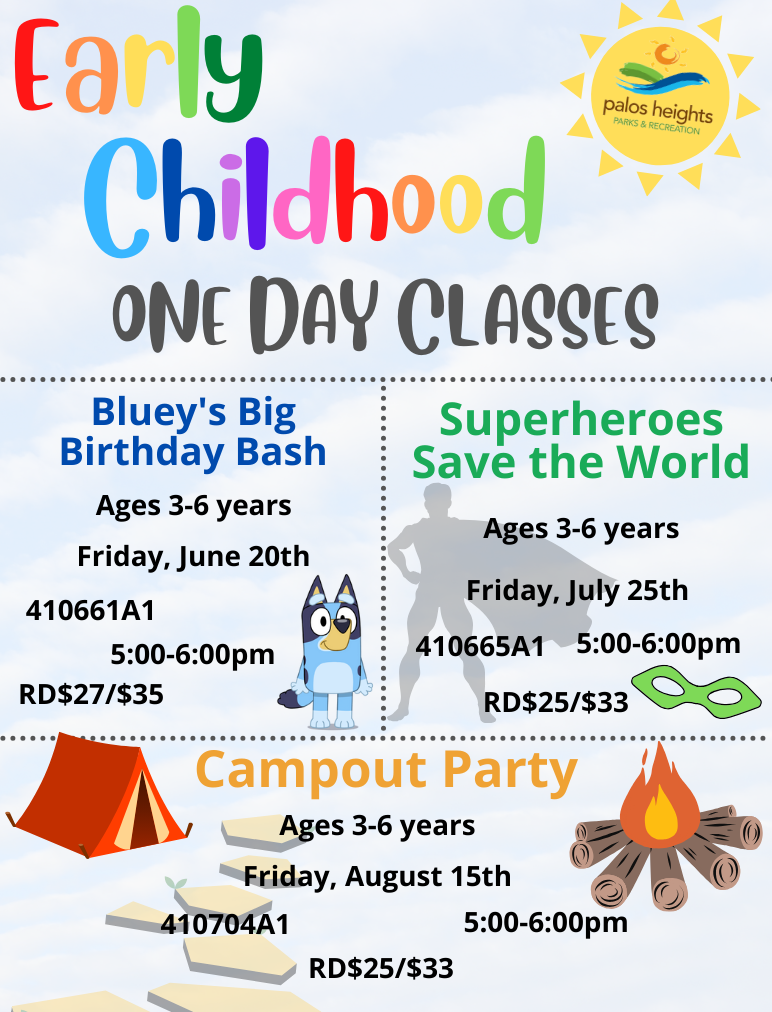 Early Childhood One Day Classes summer