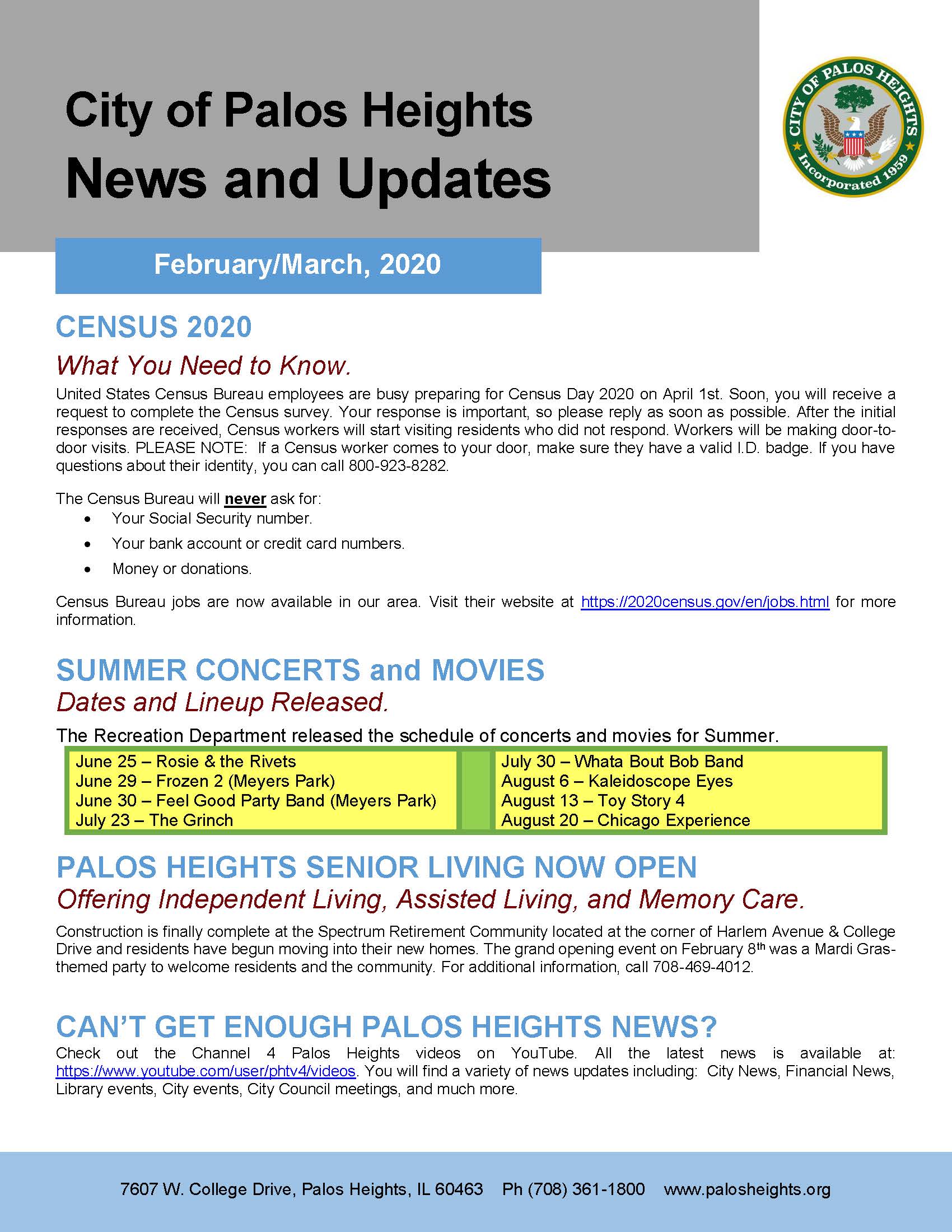 News Update February-March 2020