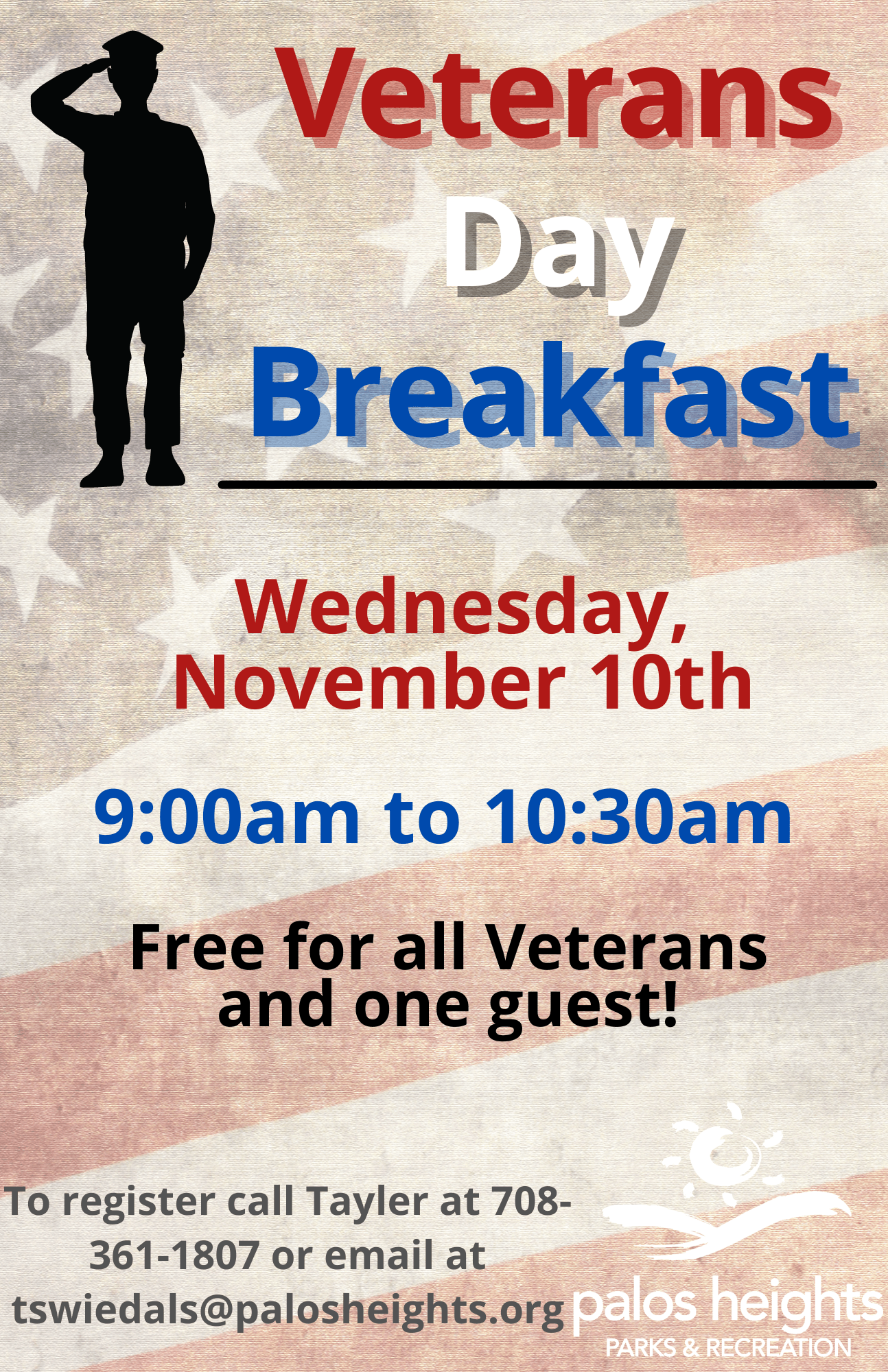 Flyer Veterans Day Breakfast