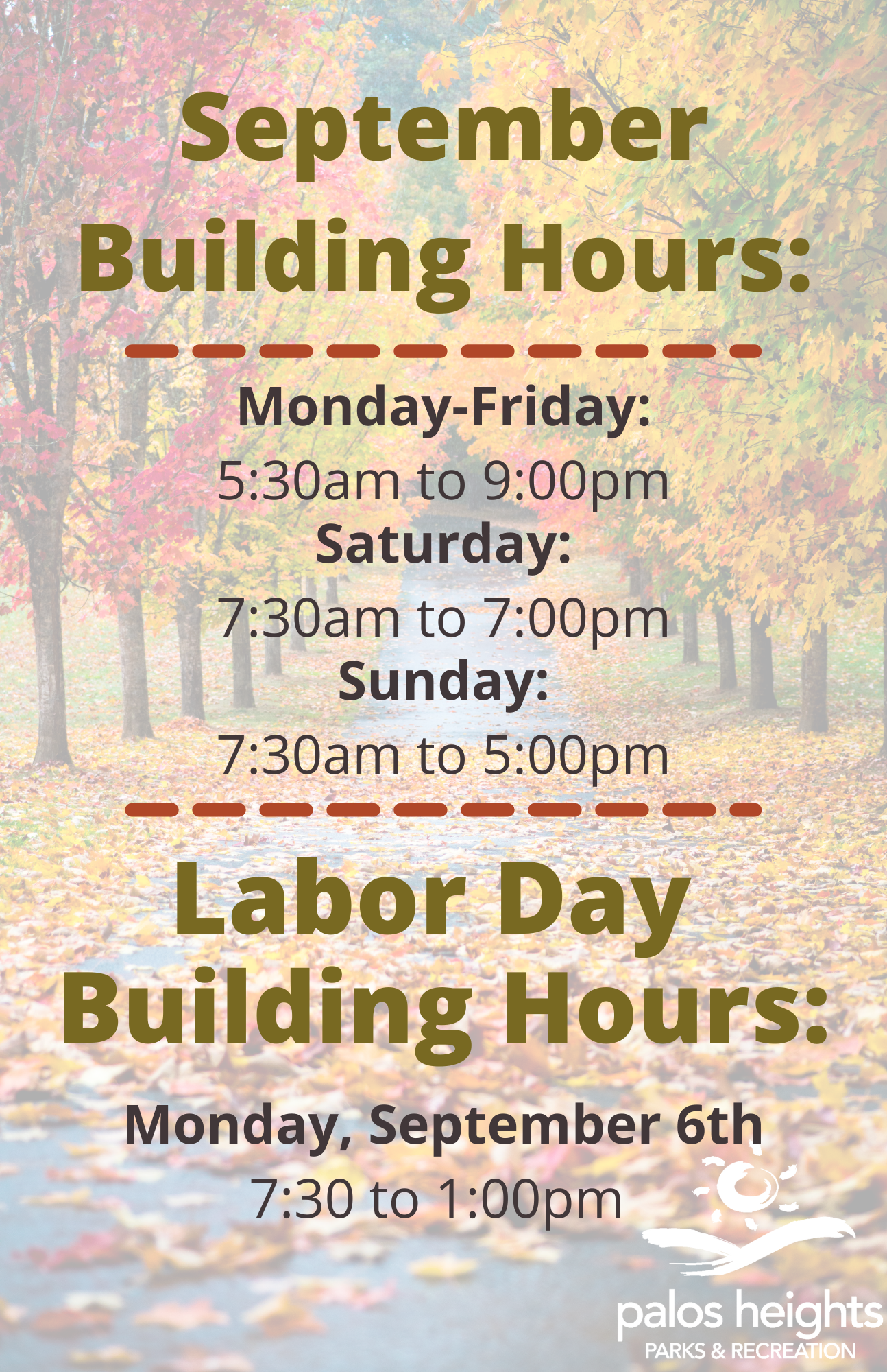 Labor Day September Hours